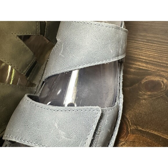 NAOT‎ Enid Gray Hook & Loop Vintage Slate Comfort Sandals Women US 10-10.5 EU 41 - Picture 8 of 14